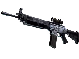 SG 553 | Damascus Steel (Well-Worn)